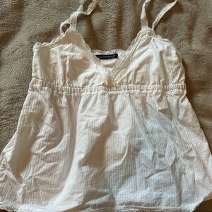 Brandy Melville White Babydoll Top